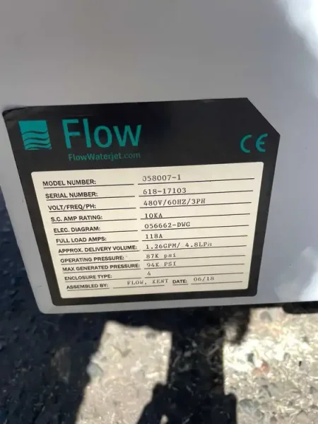 2018 FLOW Mach 300 3015 | Waterjet Cutters