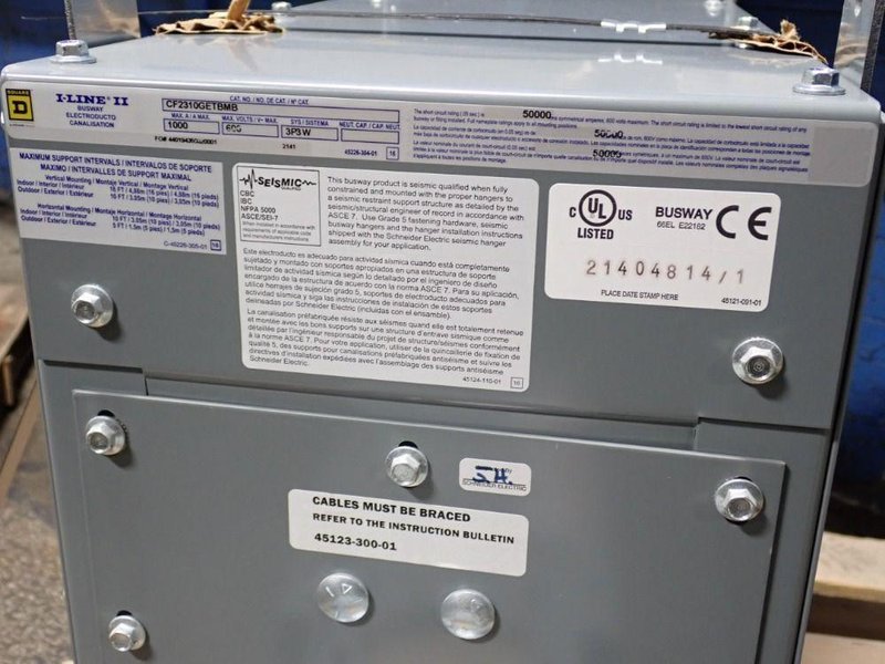 SQUARE D 100 AMP / 600 VAC BUSWAY  -  CF2310GETBMB