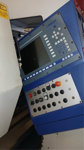 Weiler E90 x 3000 CNC Lathe, 2012 – 10″ Bore, Weiler CNC Control, Steady Rest, Chip Conveyor
