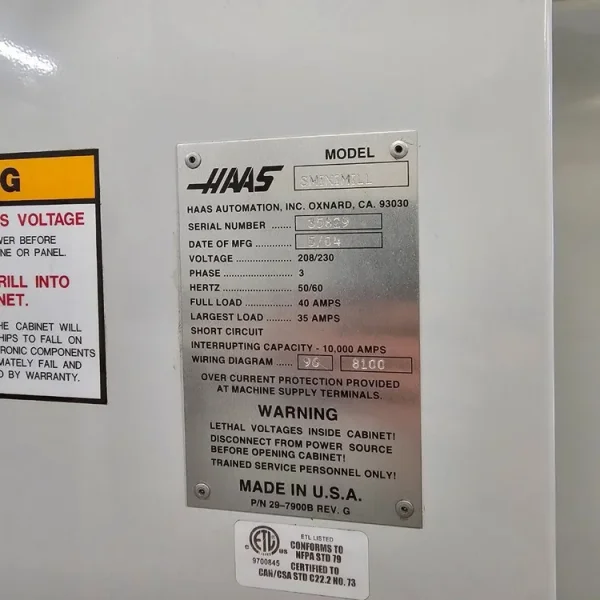 2004 HAAS SUPER MINI MILL | Machining Centers, Vertical