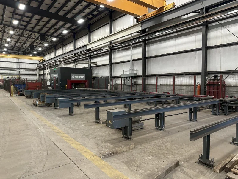 41" X 18" VOORTMAN BEAM LINE VB1050 SAW V630DRILL &amp; V808 PLASMA COPER ROBOT