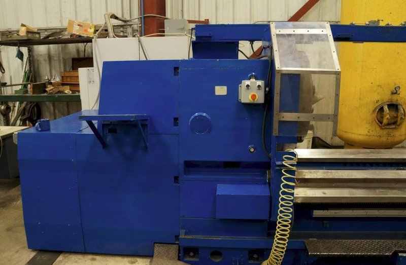 43" x 157" OKUMA LH55-N CNC LATHE WITH UPDATED (2018) FANUC CONTROLS. STOCK # 0545326
