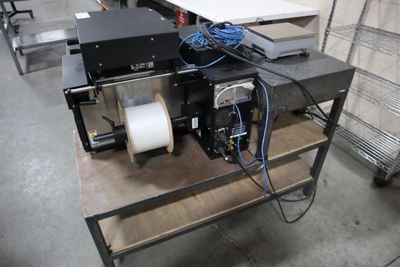 Bagging Center: SHarp SX-16H Bag Filler and Sealer, Metler Toledo Electronic Digital Scale, Granite Surface Plate, Steel Stand - Remote Foot Trip- Auction Item