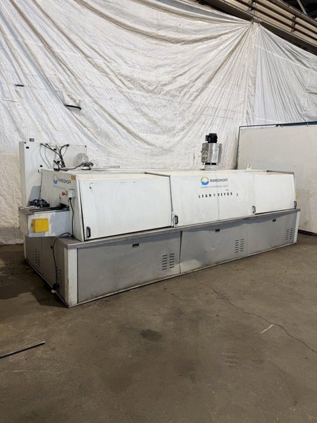 9" X 192" RANSOHOFF LEANVEYOR FOUR STAGE (WASH/RINSE/RINSE/BLOW OFF) WASHER. STOCK # 1113425.