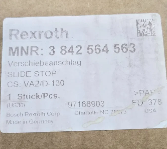 REXROTH 3842564563 PNEUMATIC SLIDE STOP NEW