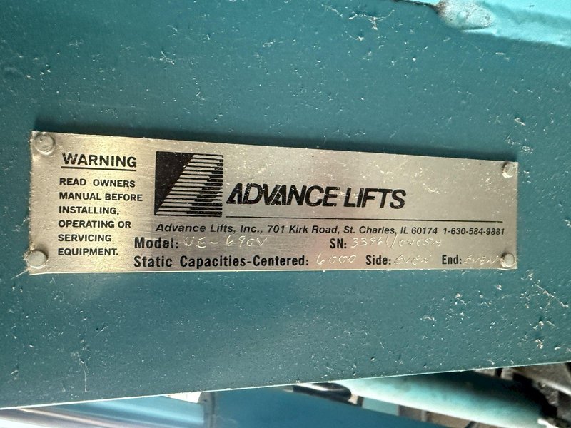 6,000 LBS ADVANCED MODEL #UE-690V HYDRAULIC UPENDER / COIL FLIPPER: YOBRO #26028