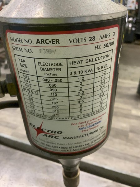 1-1/4 ELECTRO ARC MODEL #2S TAP DISINTEGRATOR: STOCK #80862