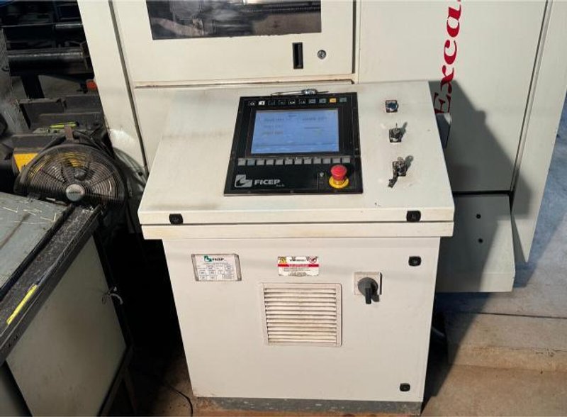 Ficep Excalibur 1201 DE CNC Single Spindle Beam Drill, 2016 – 60′ Roller Table, 6 Station ATC