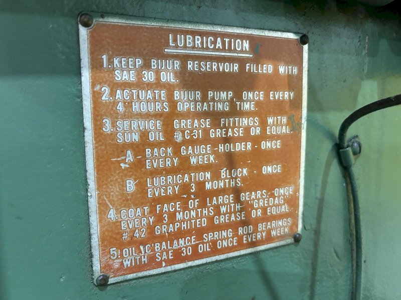 4' X 10 GAUGE PEXTO MODEL #10-U-4B MECHANICAL POWER SHEAR: STOCK #21257