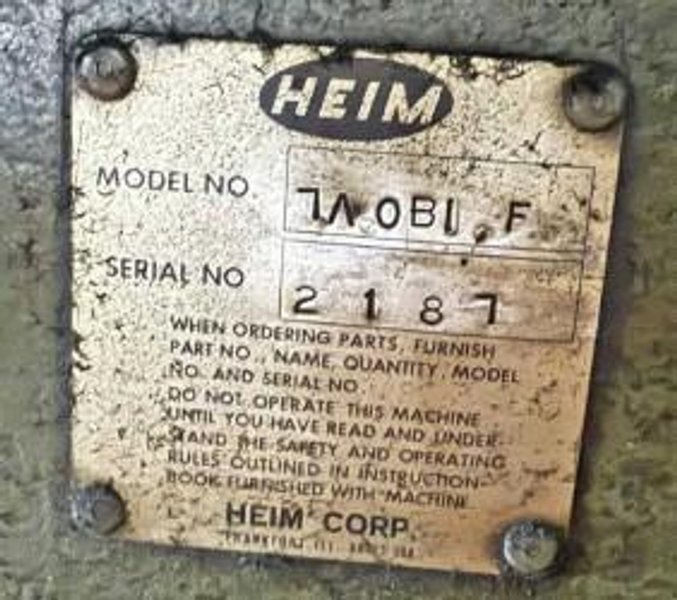 70 Ton Heim OBI Flywheel Press STOCK# 4308