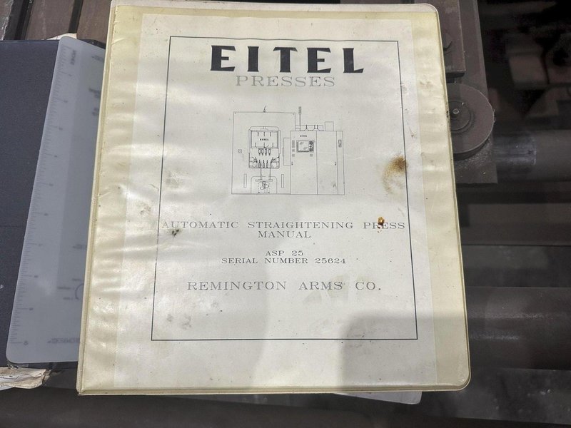 25 TON EITEL MODEL ASP-25 SERVO DRIVEN AUTOMATIC BAR &amp; ROD PRECISION STRAIGHTENING PRESS: YOBRO #21281