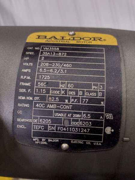 2 HP BOWL TYPE GLOBE ROTATING TUMBLE/POLISH MACHINE: STOCK #23707