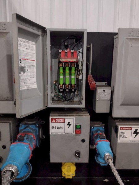 3 PHASE (240 &amp; 480 VOLT) ELECTRIC TEST BENCH WITH 15 &amp; 45 KVA TRANSFORMER: YOBRO #25298