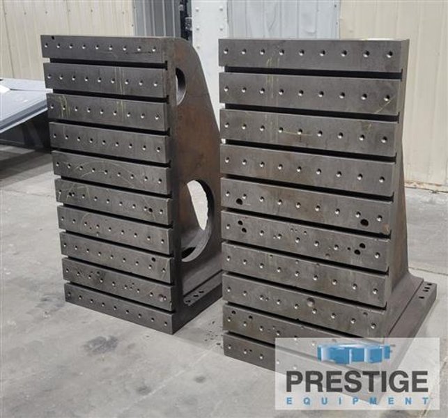 48&quot;  x 24&quot;  x  36&quot; , T-Slotted Angle Plates, Drilled &amp; Tapped Qty 2