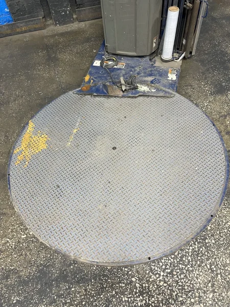 LANTECH 65” DIAMETER TURNTABLE Q-SERIES SEMI-AUTOMATED STRETCH WRAPPING SYSTEM