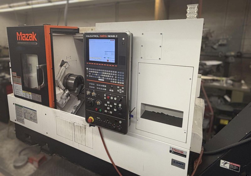 2014 MAZAK QUICK TURN NEXUS 250MSY-II CNC TURNING CENTER, MAZATROL MATRIX NEXUS 2 CONTROL, TWIN SPINDLE, LIVE TOOLING, Y-AXIS, TOOL EYE, CHIP CONVEYOR