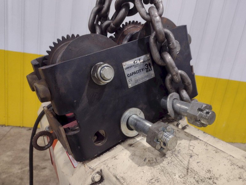 3 TON COFFING MODEL #EC6010 ELECTRIC CHAIN HOIST WITH TROLLEY: STOCK #23146