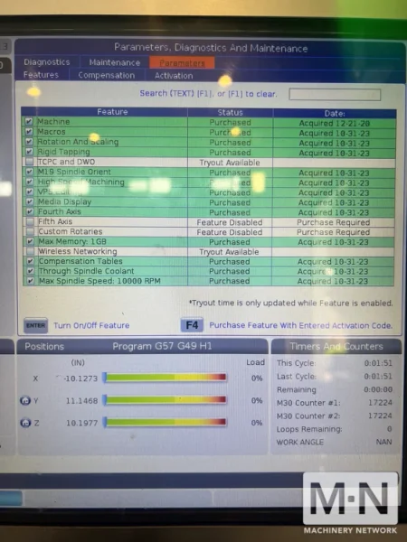 HAAS DM-2 CNC 4th-Axis Ready Vertical Machining Center, 2019