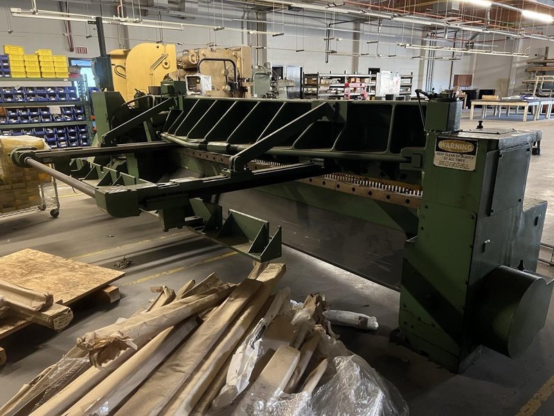 10ga x 12’ Wysong 10-144 Mechanical Shear-  Power Backgauge with DRO, [2] Precision Front Support Arms