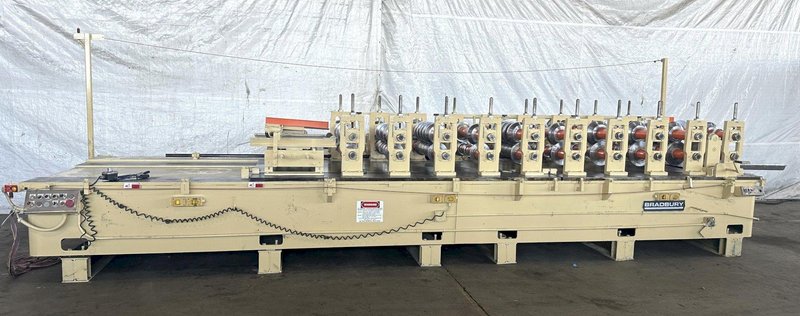 10 STAND X 3.5&quot; ARBOR X 42&quot; BRADBURY RAFTED STANDING SEAM 360/ STANDING SEAM PANEL II ROLLFORMER: STOCK #16967