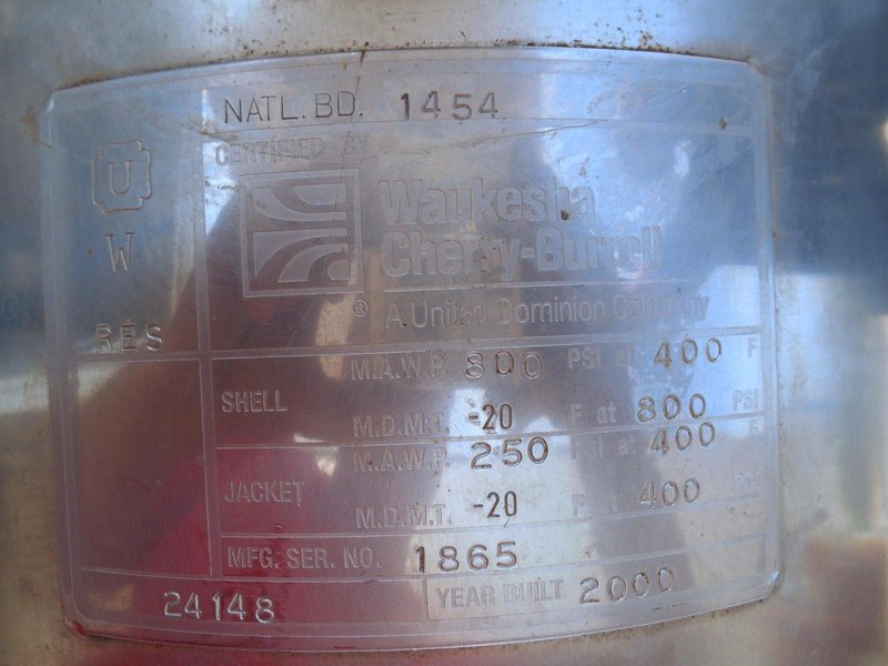 Waukesha Cherry-Burrel Votator II  ||  S.S. Scraped Surface Heat Exchanger