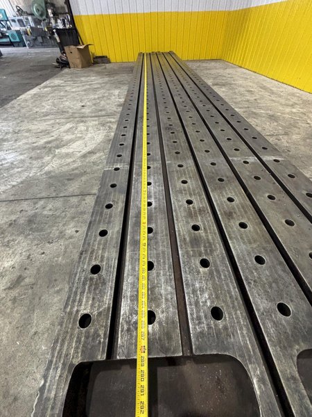 24&#039; X 4&#039; HEAVY DUTY T-SLOTTED PLANER MILL TABLE / FLOOR PLATE: STOCK #23014