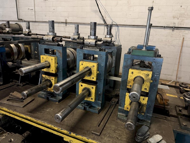 12 STAND  X 2.5" ARBOR X 12" ROLLSPACE ARDCOR STUD MILL/ROLLLFOMING LINE. STOCK # 0759126