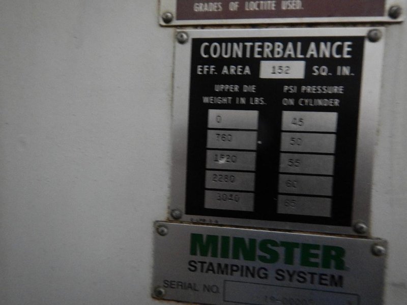 800 TON  MINSTER MODEL #90-800 KNUCKLE JOINT PRESS : STOCK #77652