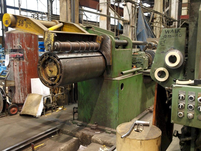 30,000 LB X 36&quot; WIDE X .055 GAUGE PAXSON SLITTING LINE. STOCK #0741122.