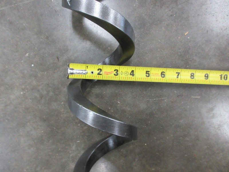 Used Haas 84" x 3.75" Chip Auger Screw, 1.875" Female Connection
