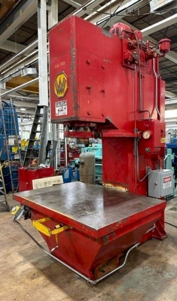 100 TON WILLIAMS &amp; WHITE HYDRAULIC C-FRAME STRAIGHTENING PRESS 18&quot; STROKE: YOBRO #24087