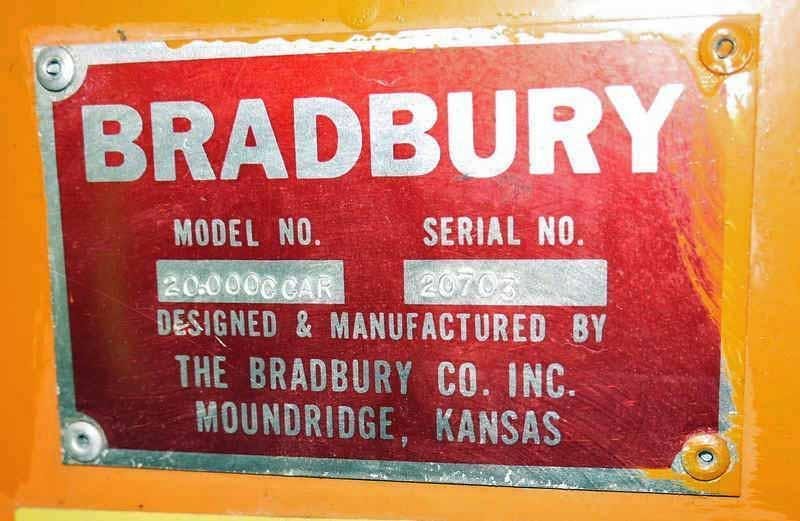 20,000# x 60" Bradbury Coil Car STOCK #2965
