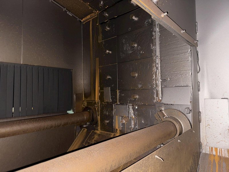 72" WIDE x 16" HIGH PANGBORN MODEL #ES1821-125 TOP &amp; BOTTOM PLATE SHOT BLAST MACHINE, WITH DUST COLLECTOR: YOBRO #25181
