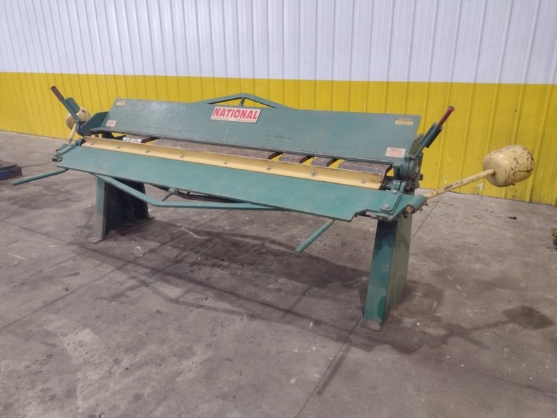 8' X 14 GAUGE NATIONAL MODEL #U6-9614 BOX &amp; PAN FINGER BRAKE: YOBRO #25800