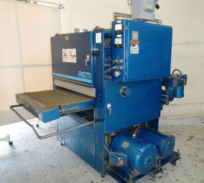 37" AEM MODEL # 370NB HEAVY DUTY 2-HEAD BELT GRINDER: STOCK #78540