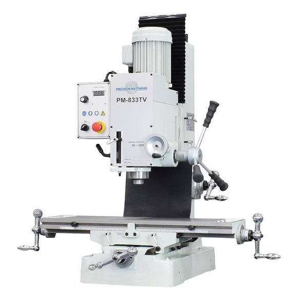 PRECISION MATTHEWS PM-833TV ULTRA PRECISION VARIABLE SPEED MILLING MACHINE