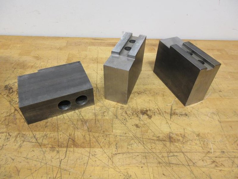 Rovi Steel Serrated Soft Jaws 651-15-HF, 3 Jaw Set for 15" Chucks, Extra Tall- Auction Item