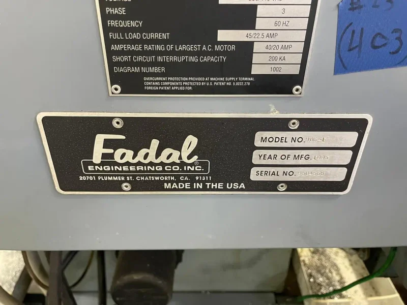 1995 FADAL VMC 4020 | Machining Centers, Vertical, (5-Axis or More)
