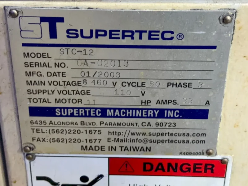ST SUPERTEC CENTERLESS GRINDER  -  STC-12