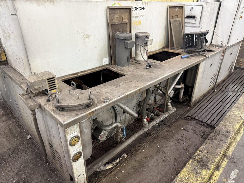 18" RANSOHOFF LEANVEYOR 3-STAGE STEEL MESH CONVEYOR PASS THROUGH PARTS WASHER, NEW 2017: YOBRO #24292