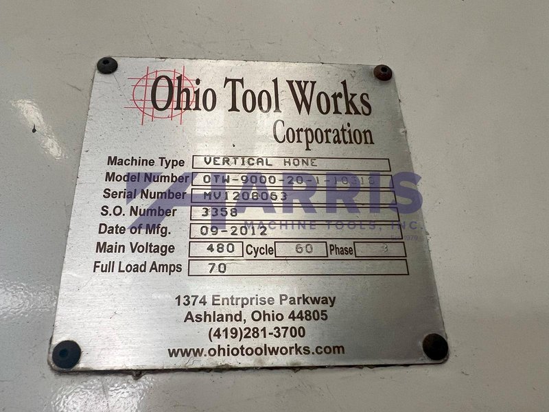 Used, Ohio Tool Works Vertical Hone