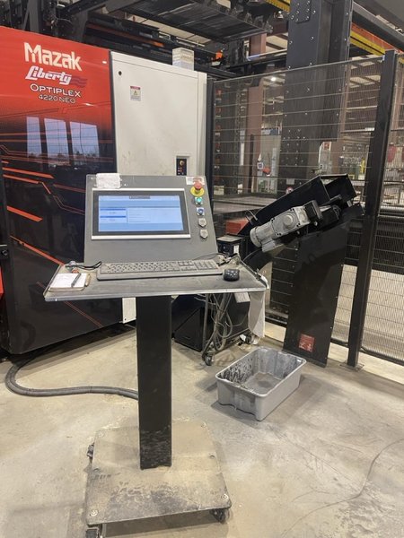 7000 Watt Mazak Optiplex 4220 NEO Fiber Laser, 2024 – Lucas 4220 Ez Compact 8-Shelf Stocker and Scheduler Automation System, Liberty High Performance Air System, Gold Series X-Flo Industrial Dust Collector