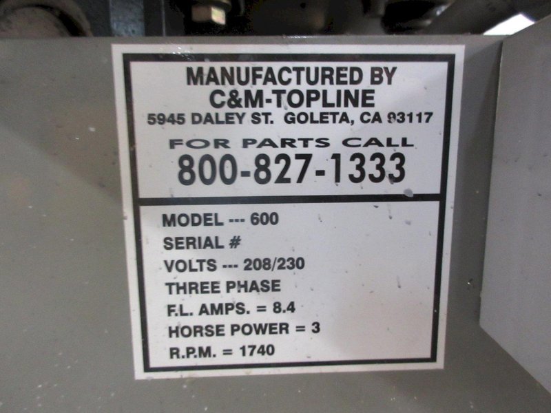 Mr. Deburr DB600 6.5 Cubic Foot Vibratory Media Deburring Unit- Auction Item