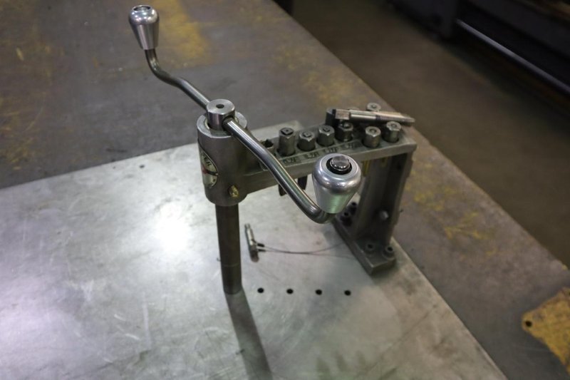 Cedarberg EZ Tapper Hand Tapping Machine with Taps and Work Bench- Auction Item