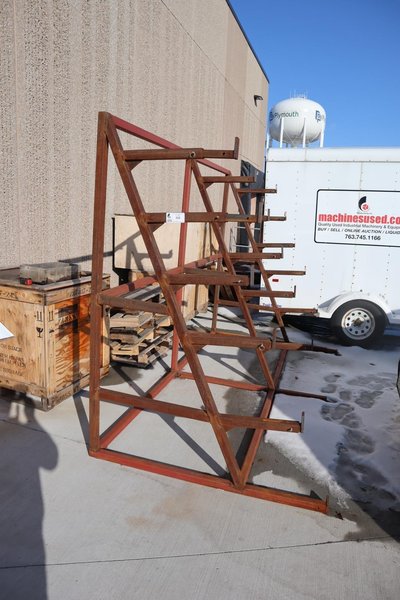 6-Tier Heavy Duty Adjustable Cantilever Material Storage Rack - Shop Made Industrial Grade- Auction Item
