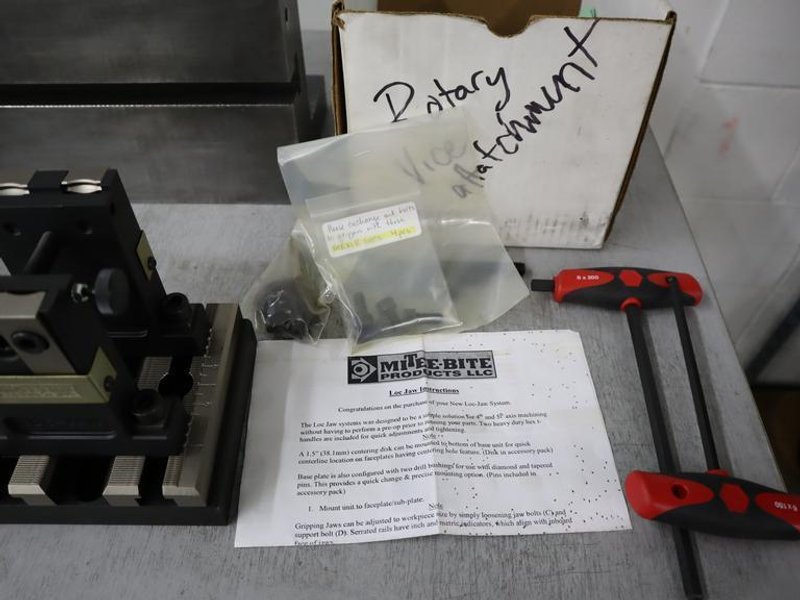Mitee-Bite Loc Jaw System for use with 4th or 5th Axis Machines- Auction Item