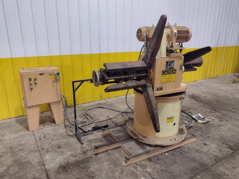 4,000 LBS X 18&quot; CWP MODEL #3RDM-18 DOUBLE END MOTORIZED COIL REEL UNCOILER: YOBRO #23973