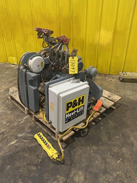 2 TON P&amp;H "HEVI-LIFT SERIES M" POWERED CABLE HOIST WITH POWER TROLLEY: STOCK #17098