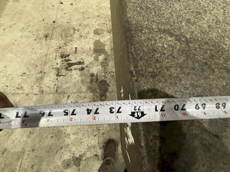 36&quot; X 72&quot; MITUTOYO GRAPLATE GRADE A GRANITE TABLE: STOCK #21261