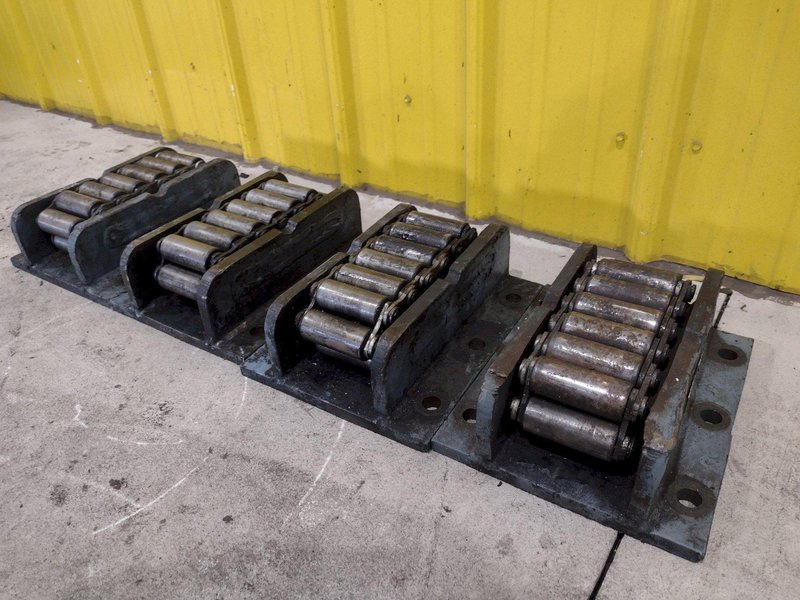 (4) 15 TON HILLMAN ROLLER TYPE MODEL #15-0T NARROW MACHINE SKATES: STOCK # 23000